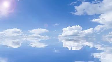 天空之镜海天一色背景视频视频的预览图